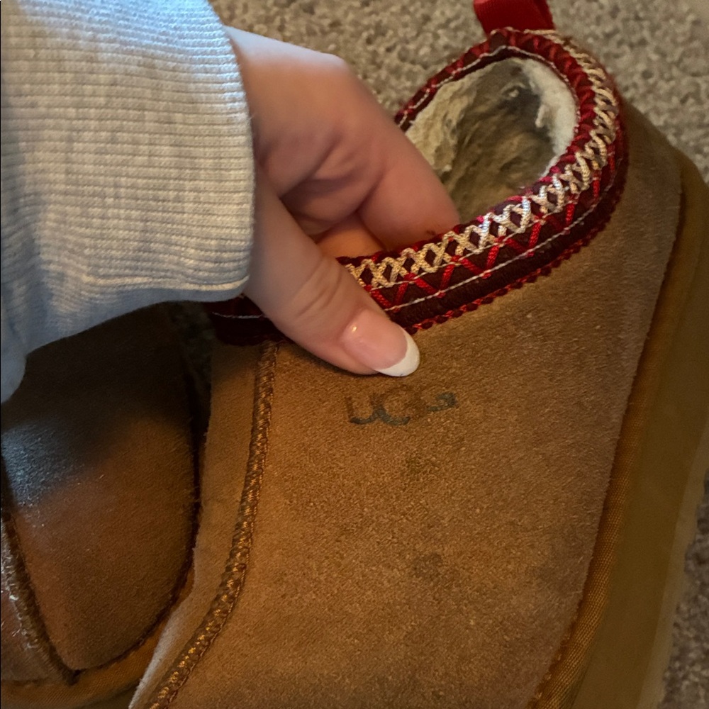 UGG Tan and Red Platform Shoes - Picture 5 of 5